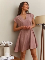 Комбинезон летний с шортами в горошек