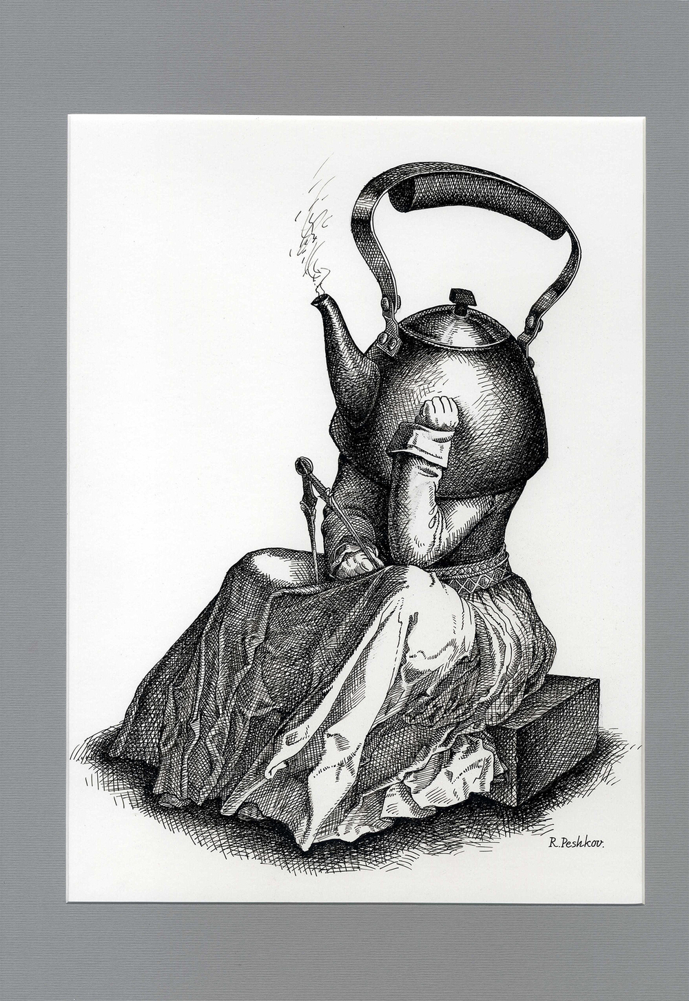 Пешков Р. В. Меланхолия. Бумага, тушь, перо. Россия, 2011.