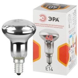 Лампочка ЭРА R50 40Вт Е14 / E14 230В накаливания рефлектор