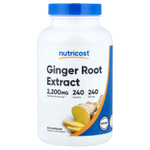 Nutricost, экстракт корня имбиря, 240 капсул (550 мг в 1 капсуле)