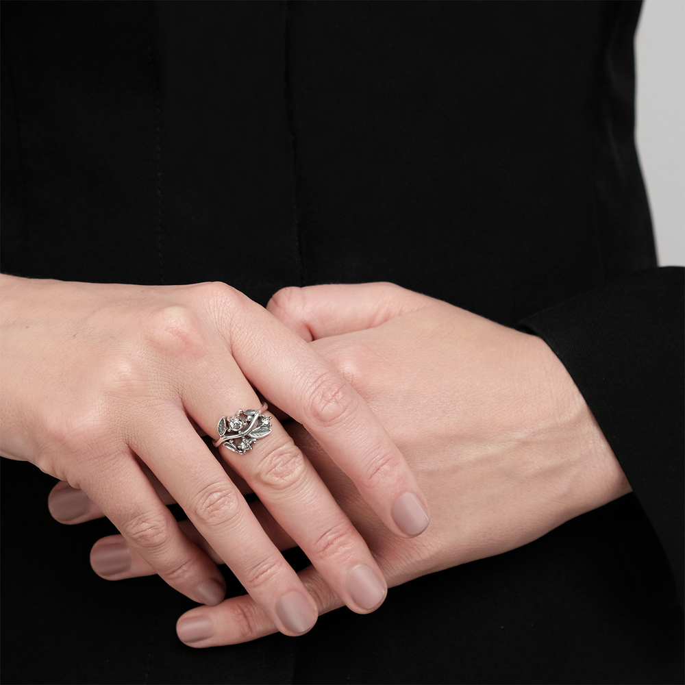 "Баядерка" кольцо в серебряном покрытии из коллекции "Балет" от Jenavi