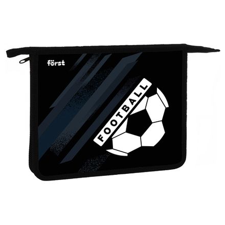 Папка для тетрадей 1 отделение А5 на молнии Forst Football, пластик