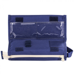 Пенал - косметичка Alingar, ткань, молния, 2 отделения, 2 боковых кармана, липучка, петля, 200 х 90 х 45 мм, "LA LAKERS 23", микс (син, черн, бирюз)