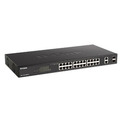 Коммутатор D-Link DGS-1100-26MPV2 / A3A Настраиваемый L2 коммутатор с 24 портами 10 / 100 / 1000Base-T и 2 комбо-портами 1000Base-T / SFP (24 порта PoE 802.3af / at, PoE-бюджет 370 Вт)