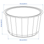 Садовый разговорный набор - HAVSTEN/LÅGASKÄR/ LAGASKAR IKEA/ ХАВСТЕН/ ЛАГАРСКАР ИКЕА, 98х90 см, белый