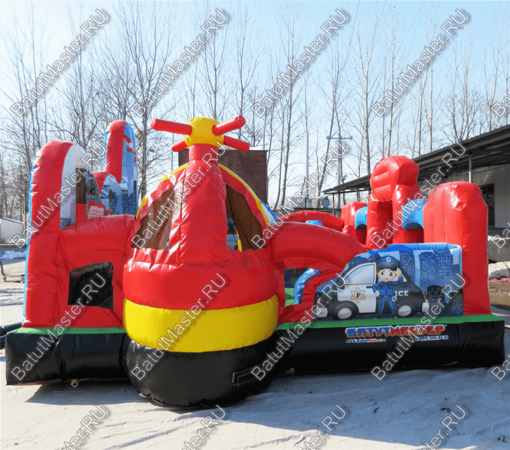 Надувной батут "Пожарные"
