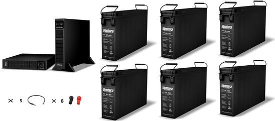 Комплект ИБП Stark Country 3000 online RT (8A) + АКБ Ventura FT 12-150 х 6 шт.