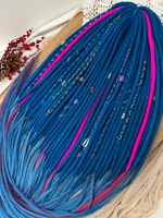 «Джинкс из Аркейн» войлочные дреды с удлинением из термоволокна 115см