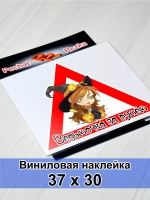 Наклейка - Ведьмочка за рулем