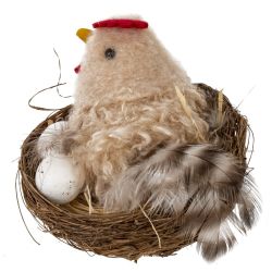 GAEM Изделие декоративное "Гнездо пасхальное" (блок 6шт), L7 W7 H7 см, 3в.