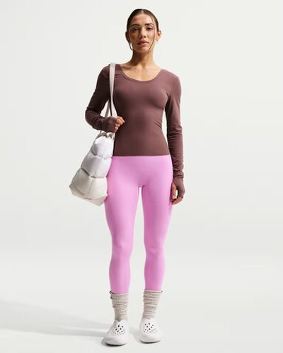 Nike Zenvy Женские лосины с высокой талией, без шва спереди, полной длины - NIKE