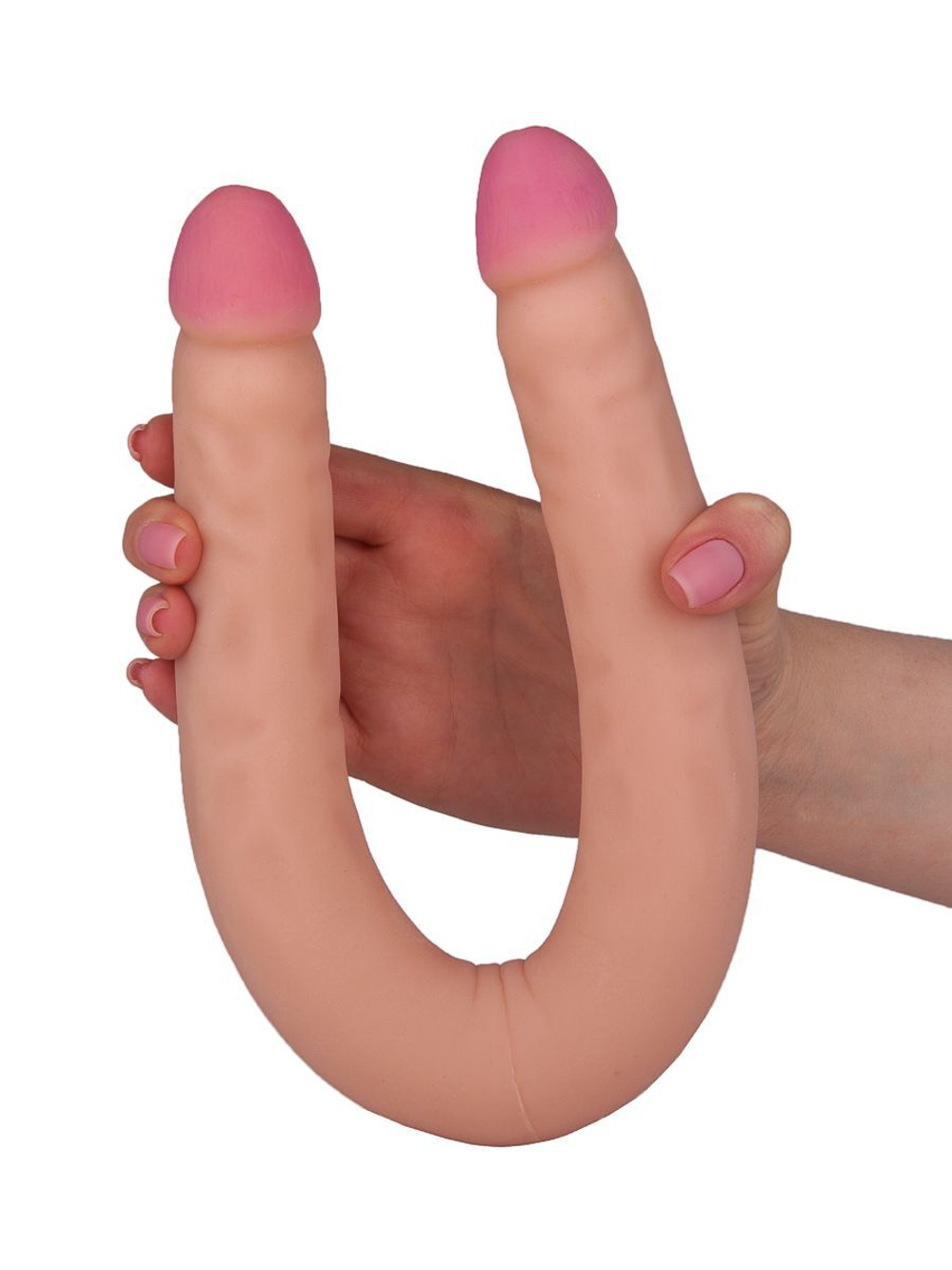 Двусторонний фаллоимитатор FORM KEEP - 42,6 см. (Цвет: телесный)