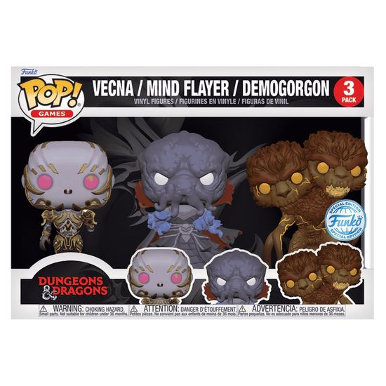 Фигурка Funko POP! Games D&D Vecna/Mind Flayer/Demogorgon (Exc) 3PK 74606 / Фигурка Фанко ПОП! по мотивам вселенной "Подземелья и драконы"