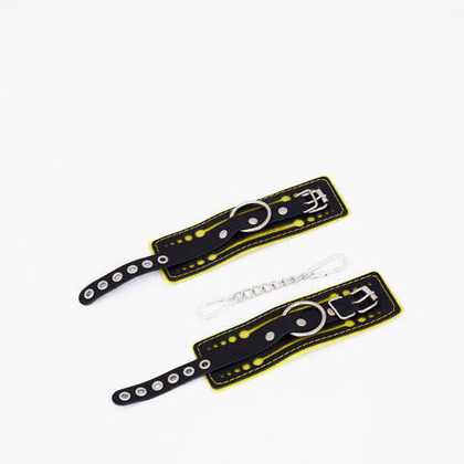 Crazy Hand Made - Наручники с жёлтой строчкой