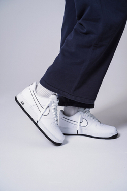 Nike Air Force 1 07 "White Black Outline Swoosh"