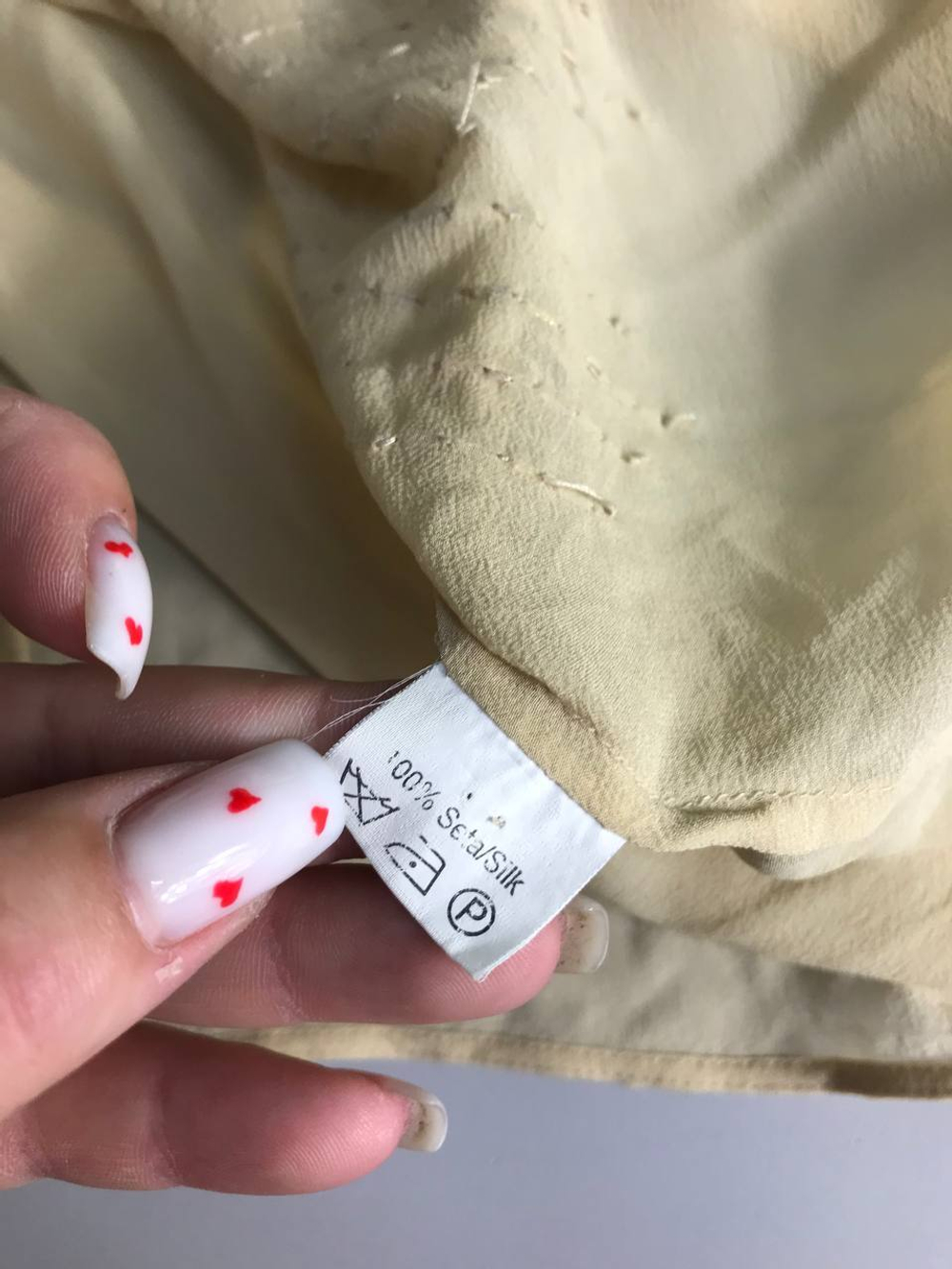 Рубашка Luisa Spagnoli из шелка с бисером 44 размер