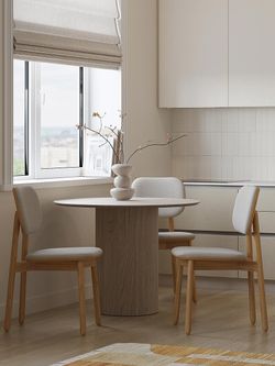 Стул с обивкой Saga, рогожка, бежевый