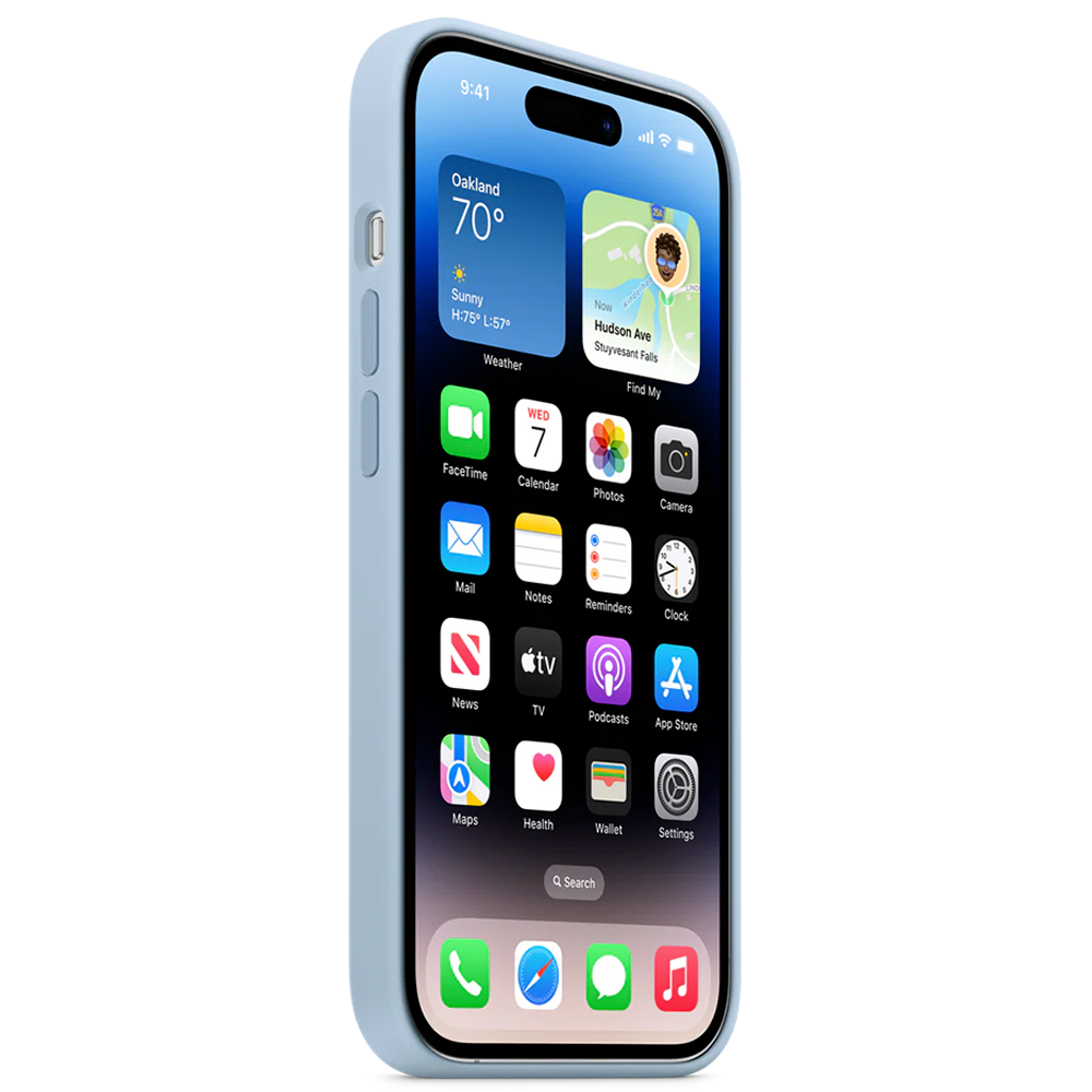 Силиконовый чехол с поддержкой MagSafe Apple Silicone Case для iPhone 14 Pro, Sky (Чистое небо)