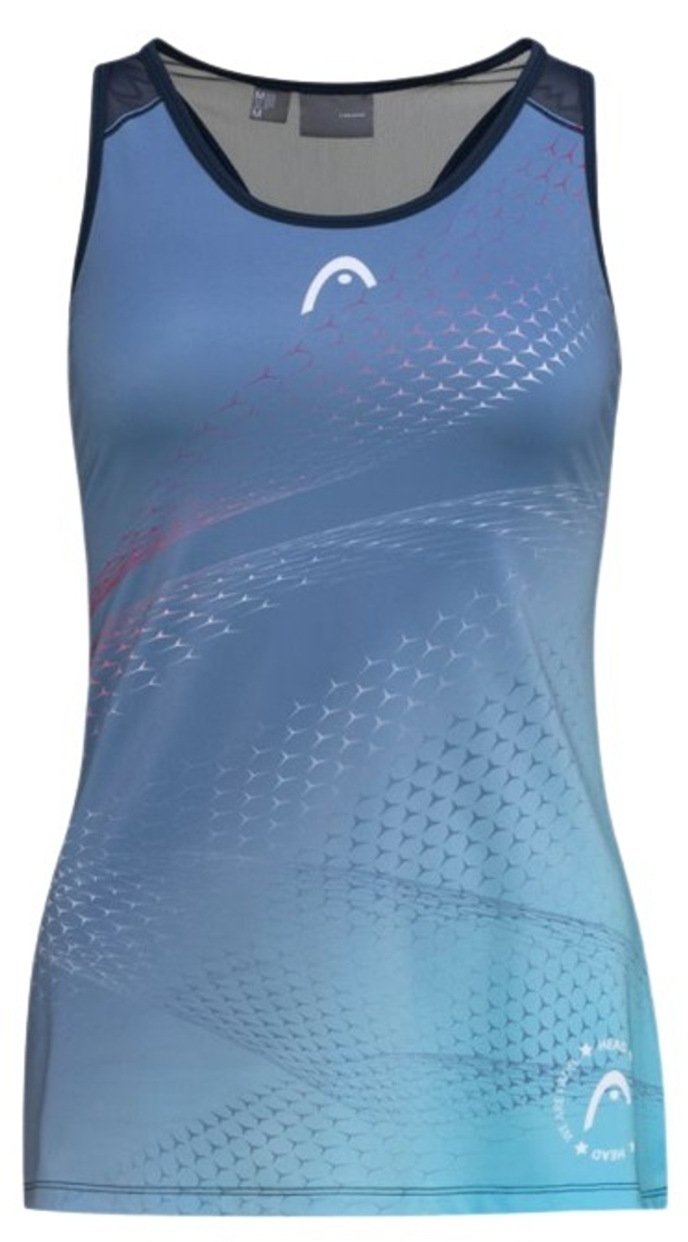 Женский топ теннисный Head Play Tech Tank Top W - dark blue/print padel
