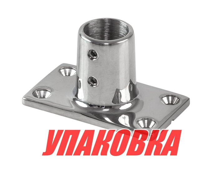 Основание стойки леера (25,4 мм), 90 град, прямоугольное, Marine Rocket (упаковка из 5 шт.)