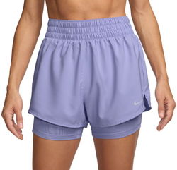 Женские теннисные шорты Nike One Dri-FIT 2-in-1 High-Waisted 3in Training - Purple