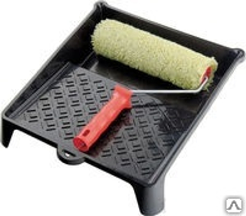 Набор валик Гирпаинт 180 мм + ванночка 24,5*31см KORVUS (Лакра) 0703017