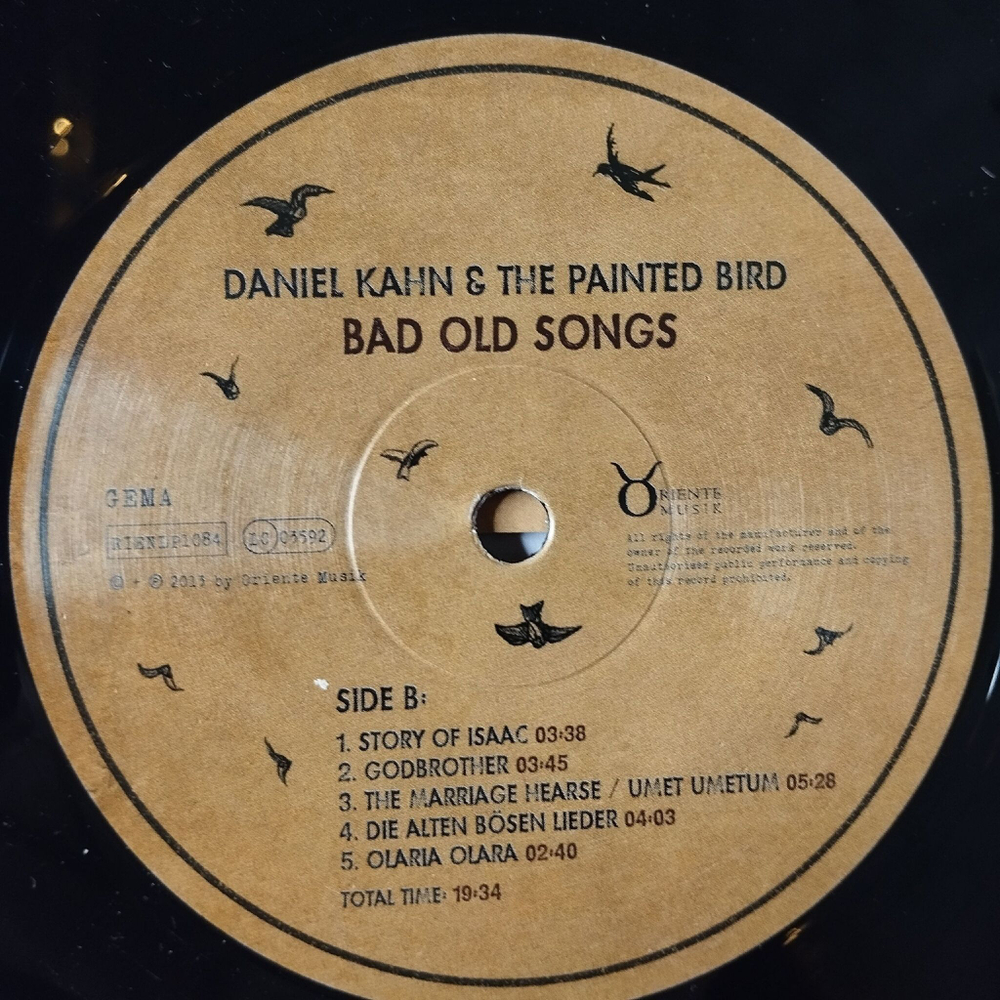 Винтажная виниловая пластинка LP Daniel Kahn and The Painted Bird Bad Old Songs (Germany 2013)