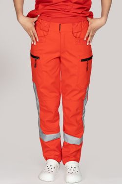 Брюки демисезонные женские Скорая помощь MedicLine SOFTSHELL красные