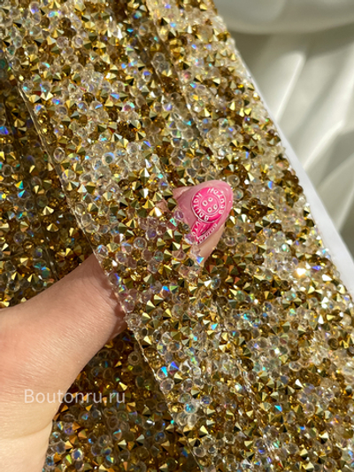 Тесьма термоклеевая золото хамелеон