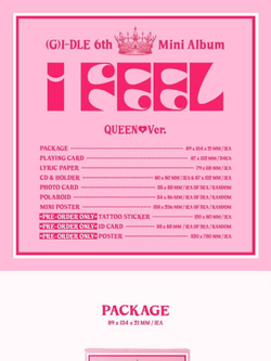 Альбом (G)I-DLE - I FEEL 6th Mini Album 3 Version SET