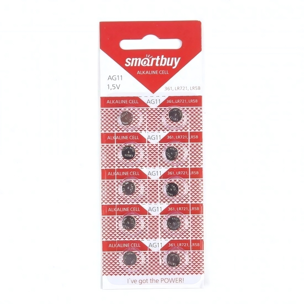Батарейки SmartBuy AG11 BL10, 012026