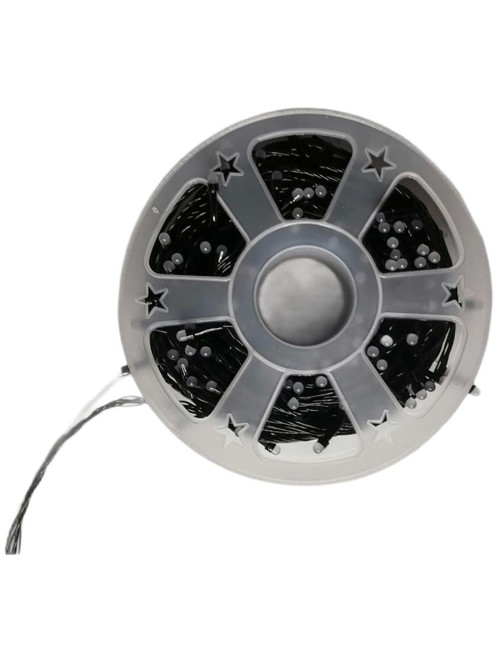 Гирлянда Бахрома 6метров 200 диодов сосулька синяя с белыми led каучук черный