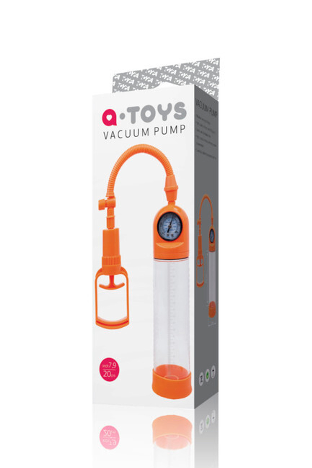 Оранжевая вакуумная помпа с манометром Vacuum Pump TOYFA A-TOYS (Цвет: Оранжевый)