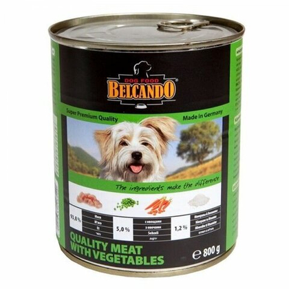 BELCANDO Quality Meat With Vegetables / Белькандо консервы для собак Мясо с овощами, 800 г