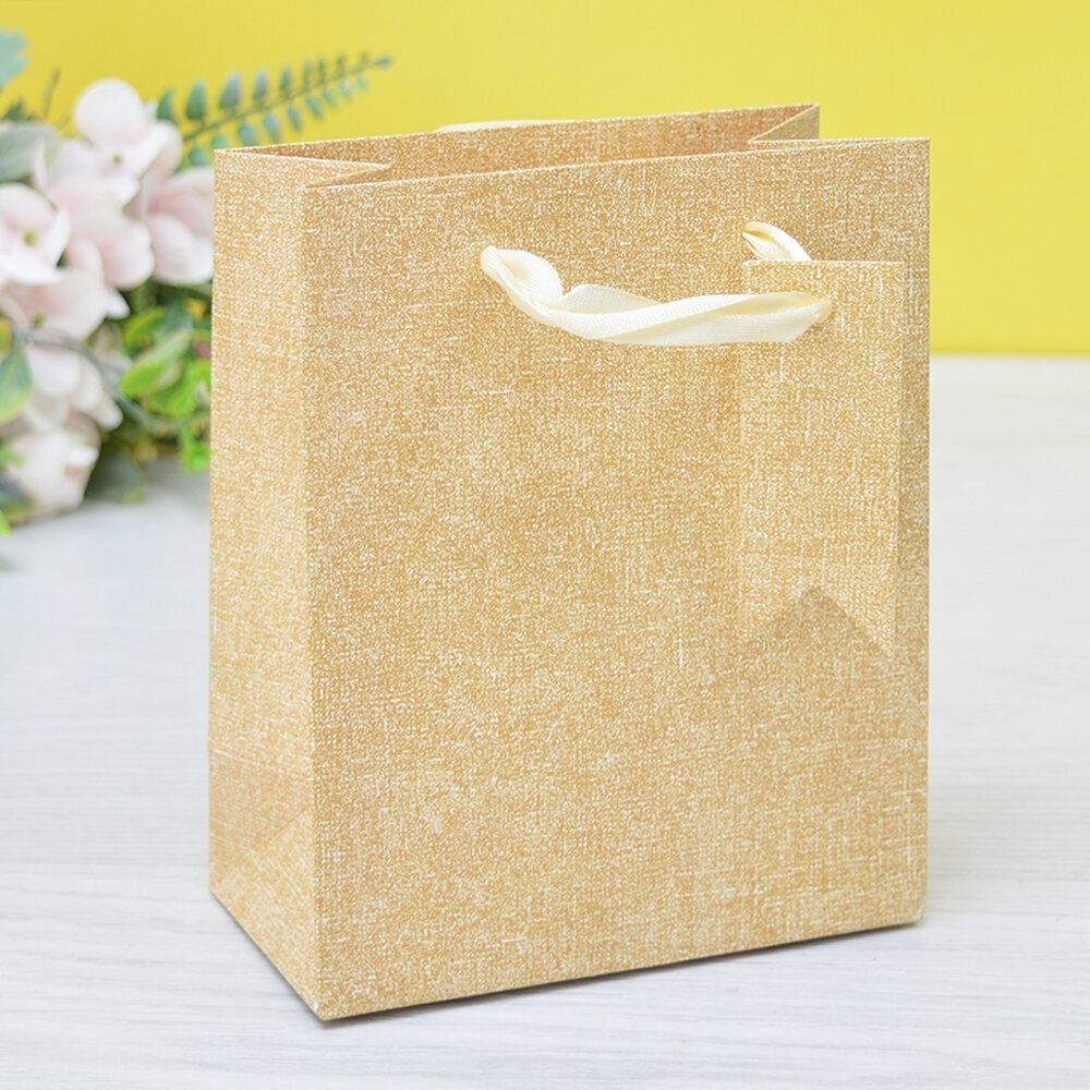 Пакет бумажный 12*15*6,7см с ручками "Премиум" микс