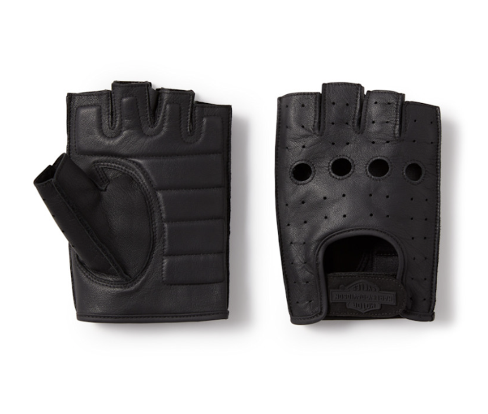 Кожаные перфорированные перчатки без пальцев Harley-Davidson®
