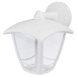 Садово-парковый светильник ЭРА «Дели 2» НБУ 07-40-002 белый 4-гранный настенный IP44 Е27 max60Вт | Садово-парковые светильники