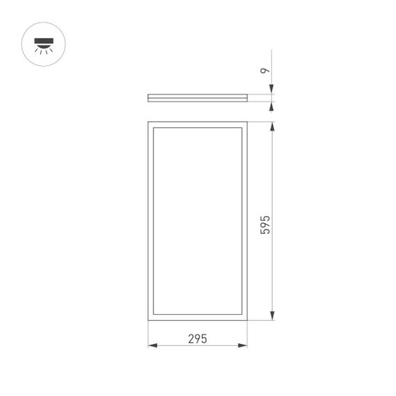 Светодиодная панель Arlight DL-INTENSO-S300x600-28W Day4000 (WH, 120 deg, CRI90, 230V) 043553