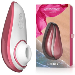 Клиторальный стимулятор "Womanizer Liberty", вакуумно-волновой, 6 режимов, длина 10,4 см