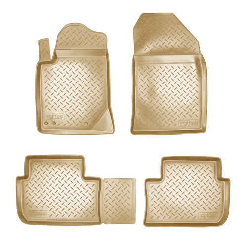 Ковры в салон Norplast/Unidec для Peugeot 407 (2004-)Полиуретан,Бежевый, арт.NPL-Po-64-47-B