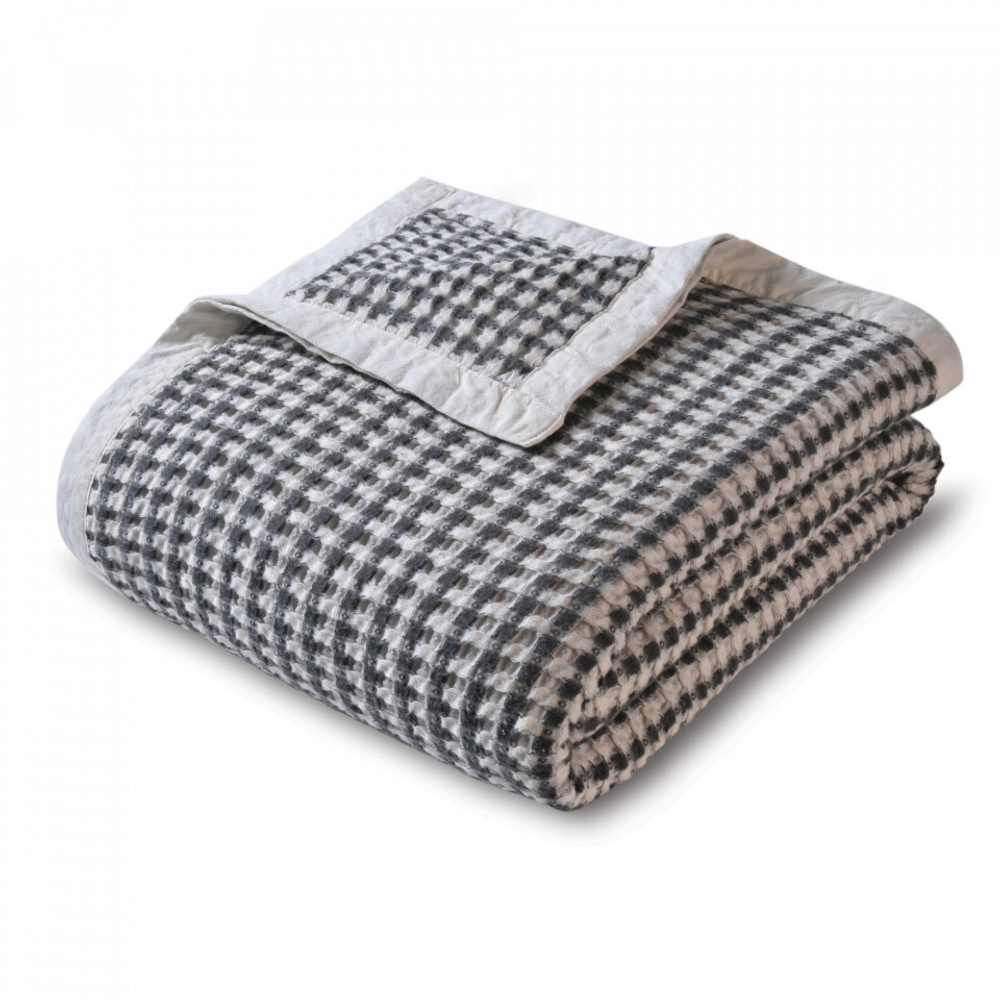 Плед 130x170 L'appartement Sonia белый с серым