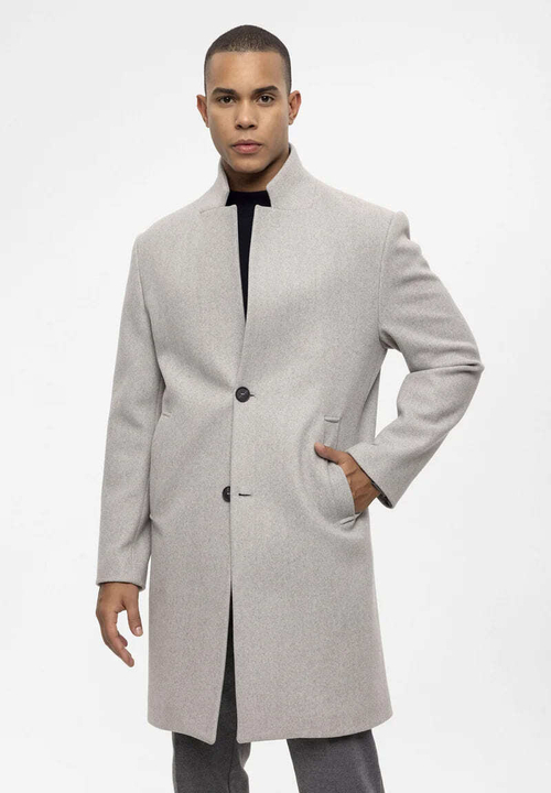 Мужское пальто (светло-серое) Т13