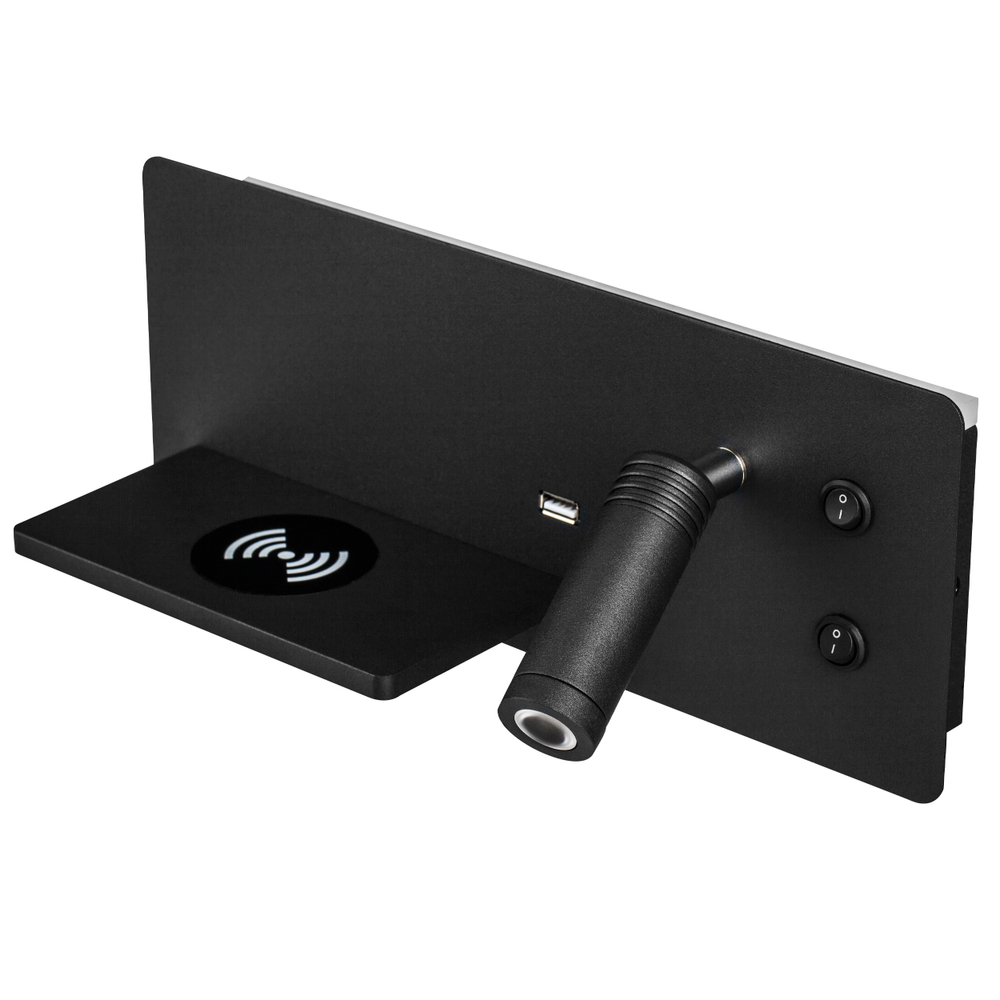 808547 Бра MURO 4,5W+3W LED 360LM+240LM ЧЕРНЫЙ 3000K