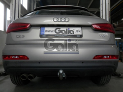 Фаркоп оцинкованный Galia V069C для Volkswagen Tiguan 2007-2016, 2016-, Audi Q3 2011-2018(паспорт и сертификат в комплекте)(без электрики)