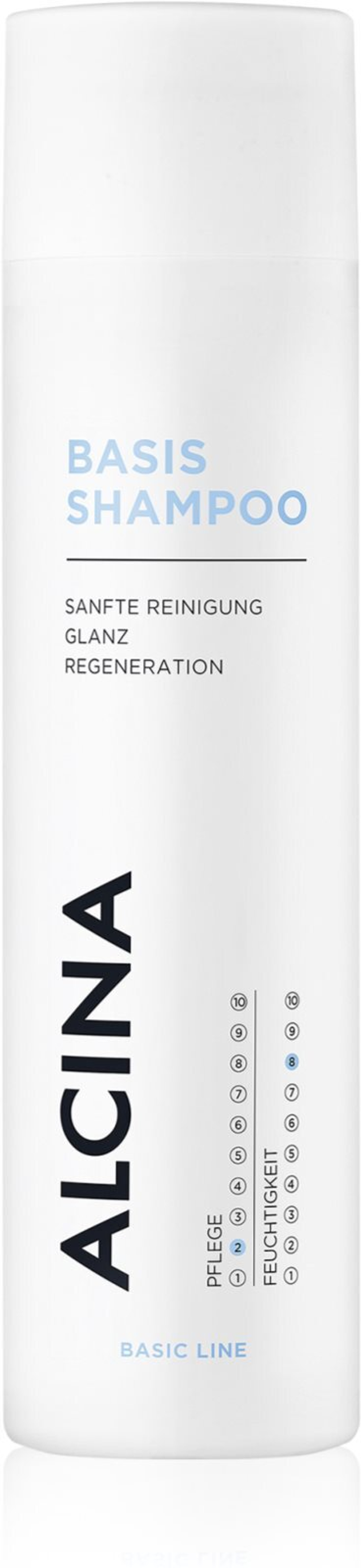 Alcina Basic Line - укрепляющий и восстанавливающий шампунь для всех типов волос /   250  ml  / GTIN 4008666140050