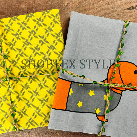 Поплин &quot;Таксы&quot; | ш.220 см | 115 г/м² | хлопок-100%