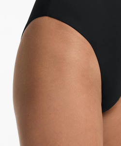 OYSHO Купальник с вырезом халтер и перекрестными бретелями сзади, черный