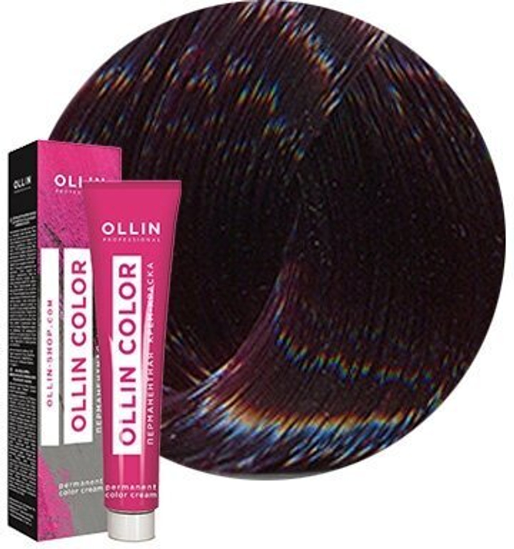 OLLIN COLOR 6/22 темно-русый фиолетовый 60мл Перманентная крем-краска для волос