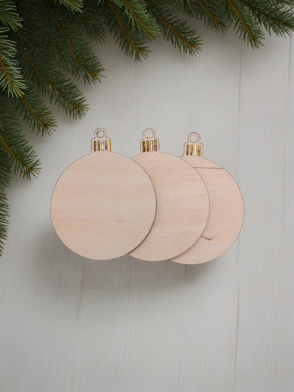 Набор елочных игрушек для росписи 3 шт