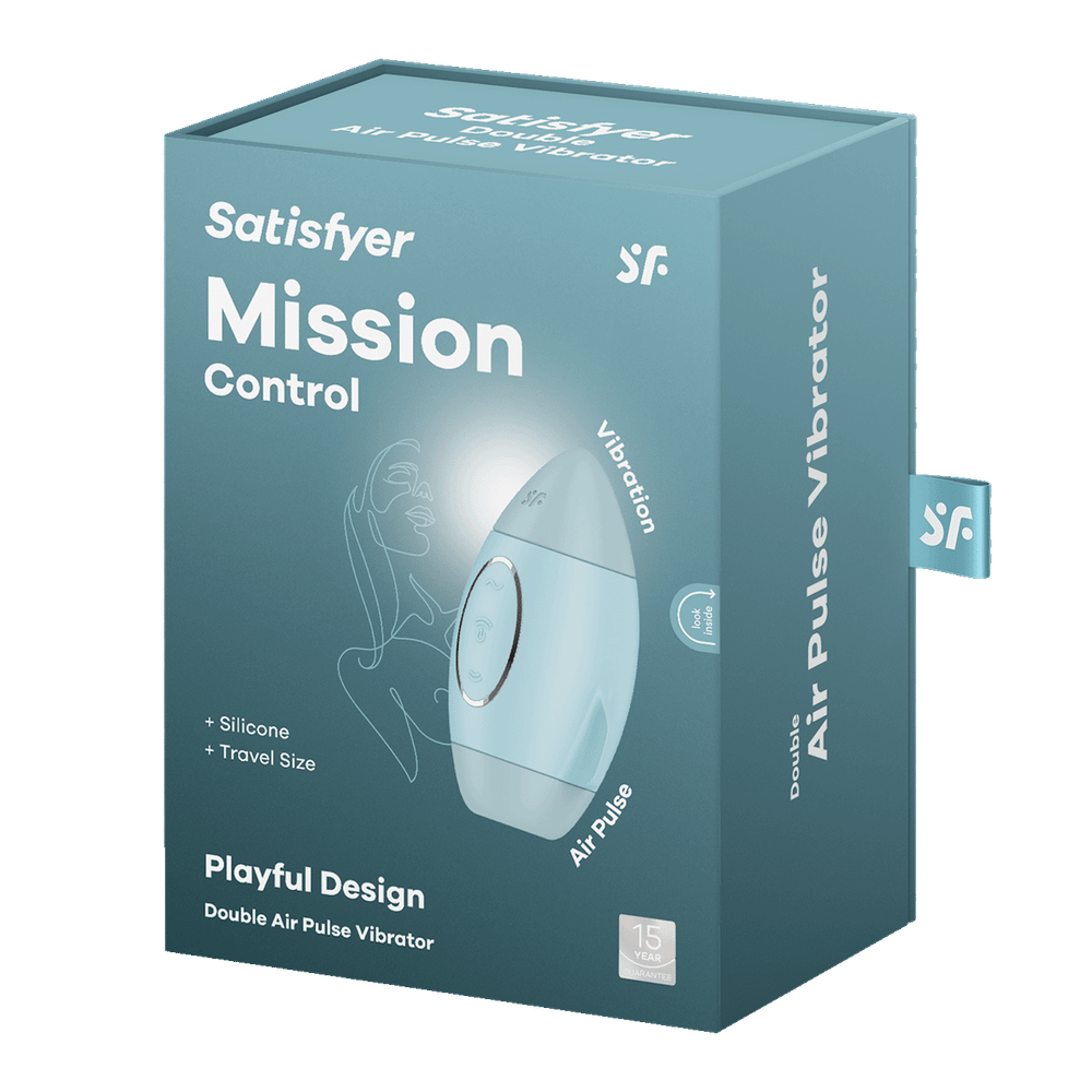 Вакуумный стимулятор клитора Satisfyer Mission Control, голубой